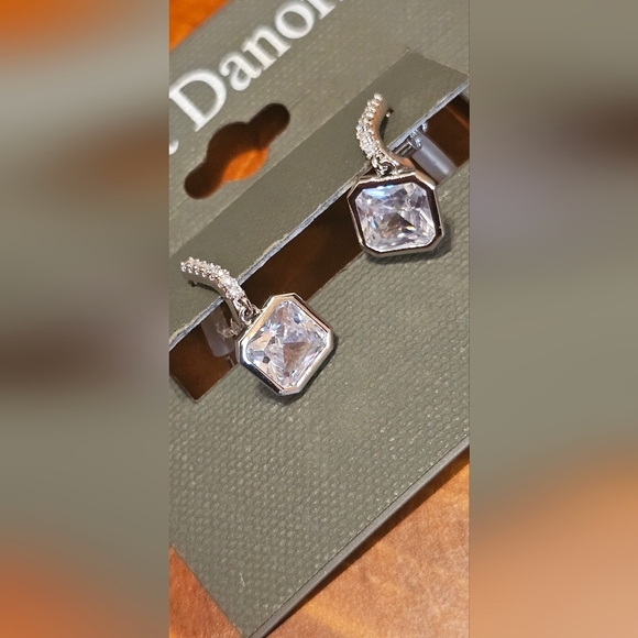 Eliot Danori Silver Crystal Earrings - Picture 2 of 3